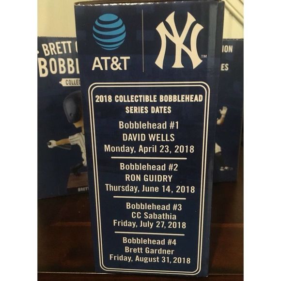 M NEW YORK YANKEES BRETT GARDNER BOBBLEHEAD SGA 8/31/2018 NIB - Picture 8 of 12